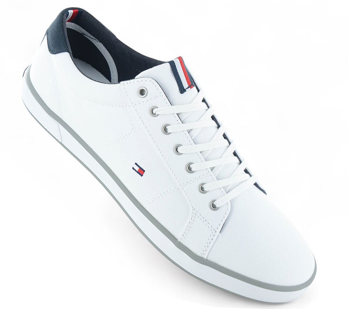 Tommy Hilfiger Harlow - Herren Sneakers Schuhe Canvas Weiß FM0FM00596 - 100 - Brandstyle24