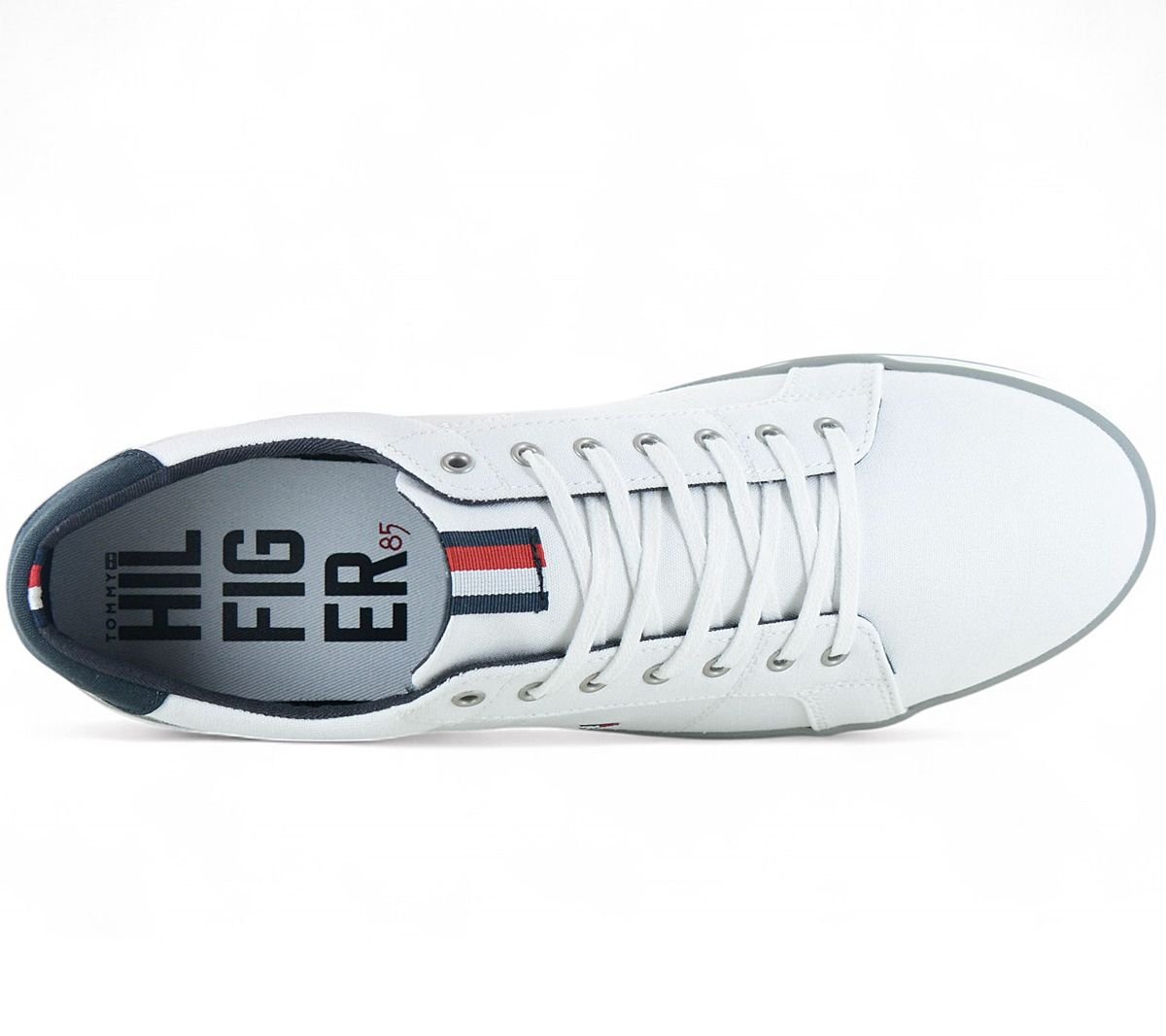 Tommy Hilfiger Harlow - Herren Sneakers Schuhe Canvas Weiß FM0FM00596 - 100 - Brandstyle24