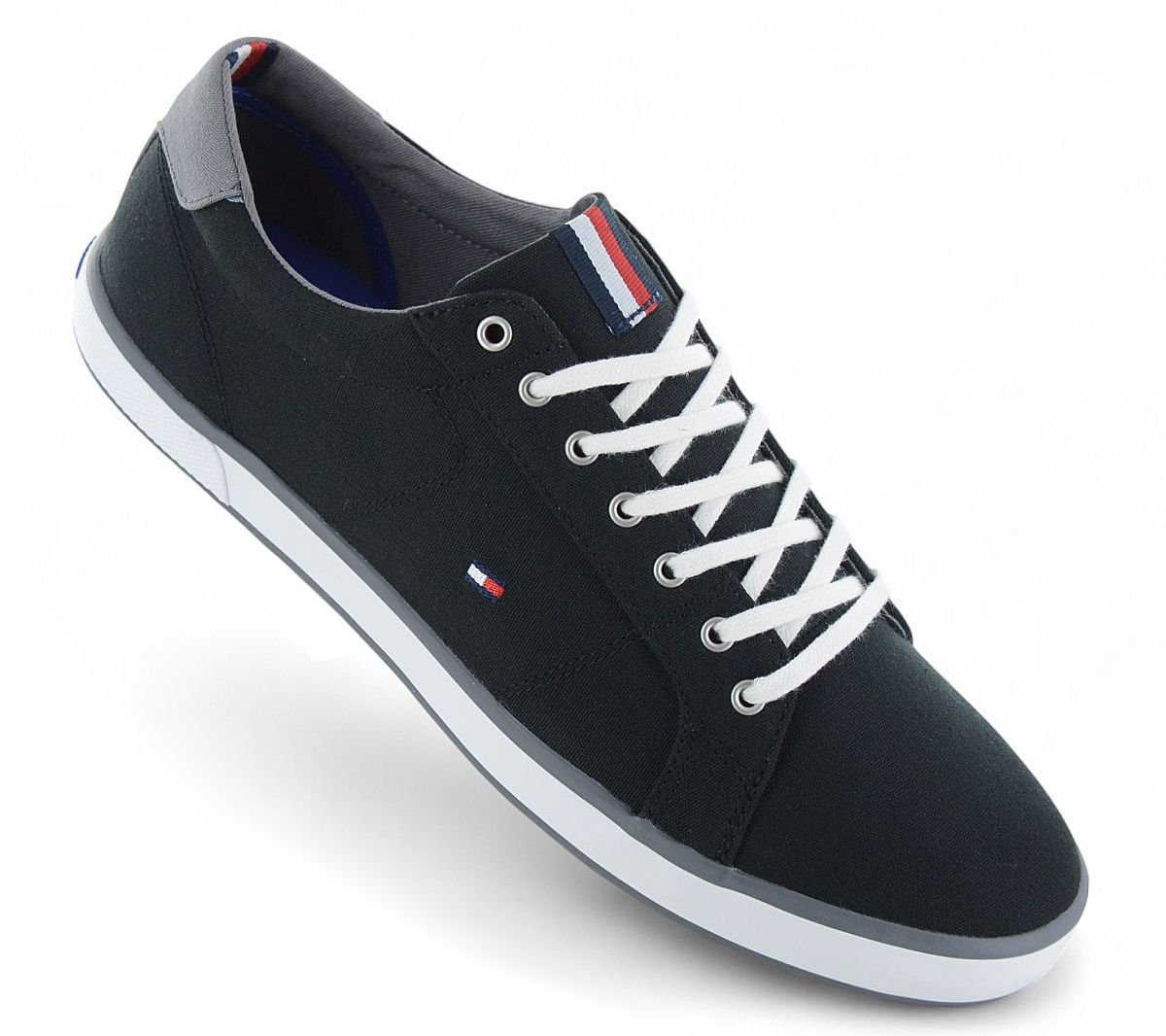 Tommy Hilfiger Harlow - Herren Sneakers Schuhe Canvas Schwarz FM0FM00596 - 990 - Brandstyle24