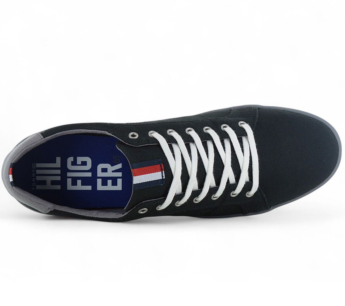 Tommy Hilfiger Harlow - Herren Sneakers Schuhe Canvas Schwarz FM0FM00596 - 990 - Brandstyle24