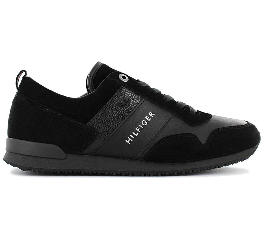 Tommy Hilfiger Iconic Leather Suede - Men's Sneakers Shoes Black FM0FM00924-990