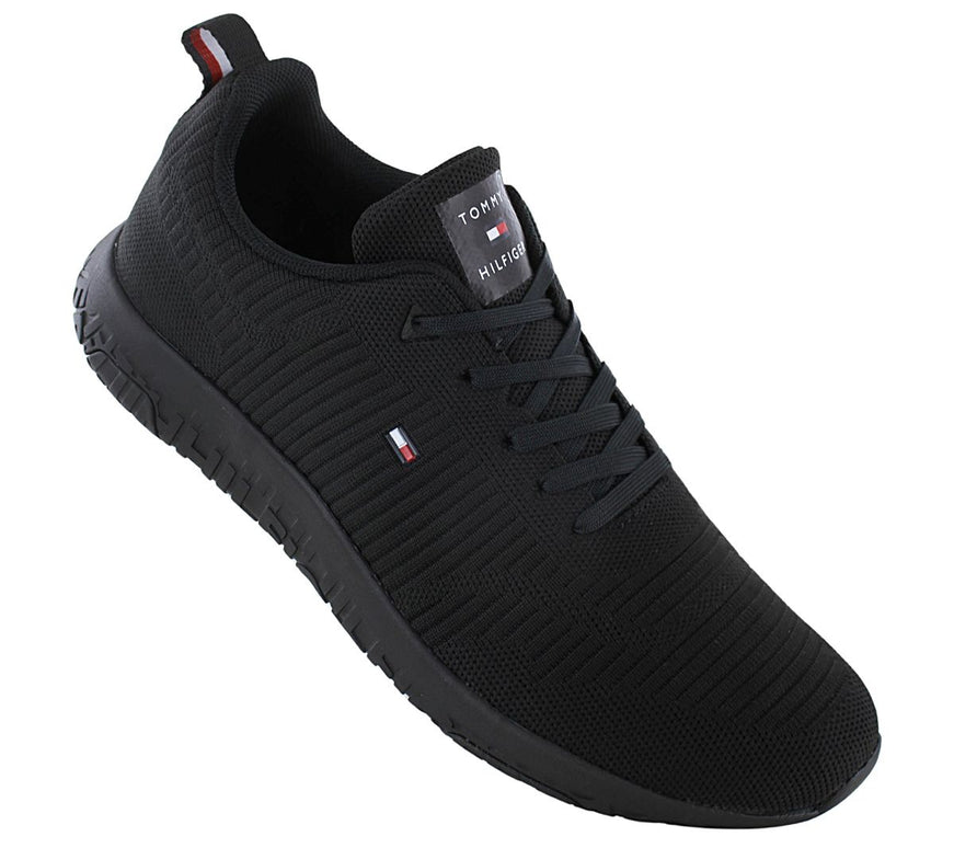 Tommy Hilfiger Corporate Knit Rib Runner - Zapatillas Hombre Negro FM0FM02838-BDS