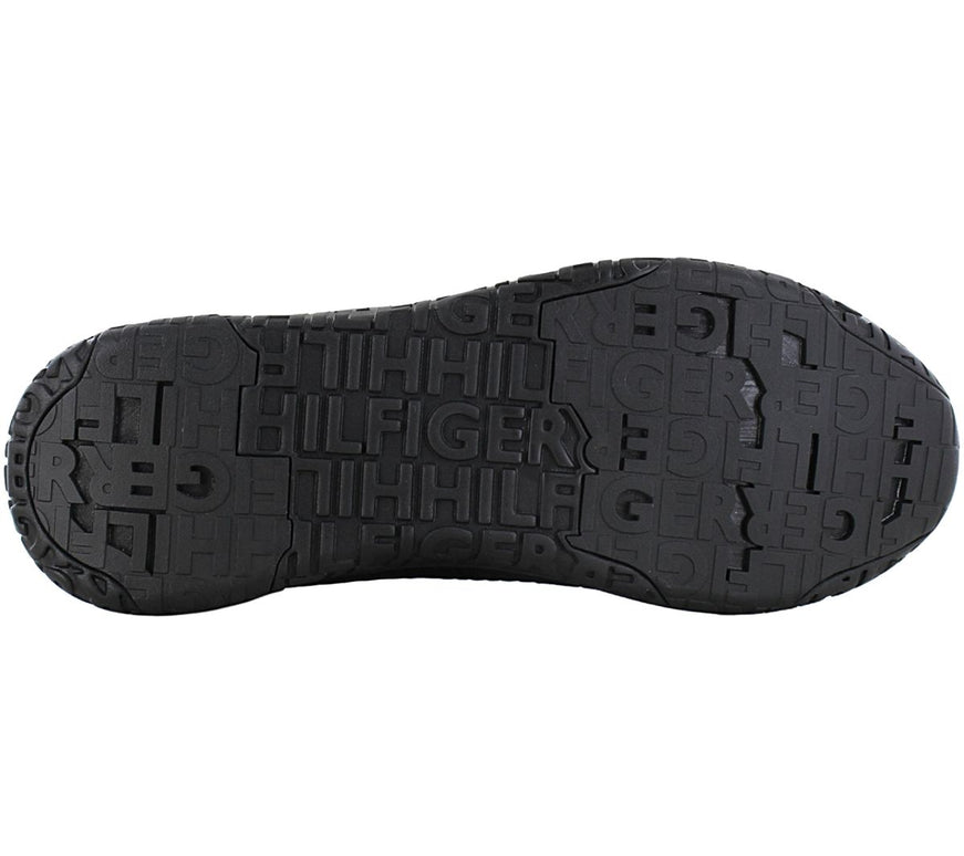 Tommy Hilfiger Corporate Knit Rib Runner - Zapatillas Hombre Negro FM0FM02838-BDS