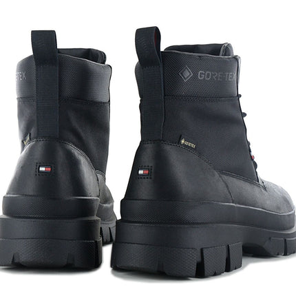 Tommy Hilfiger Chunky Leather Hybrid Boot GTX - GORE-TEX - Men's Boots Leather Black FM0FM03800-BDS