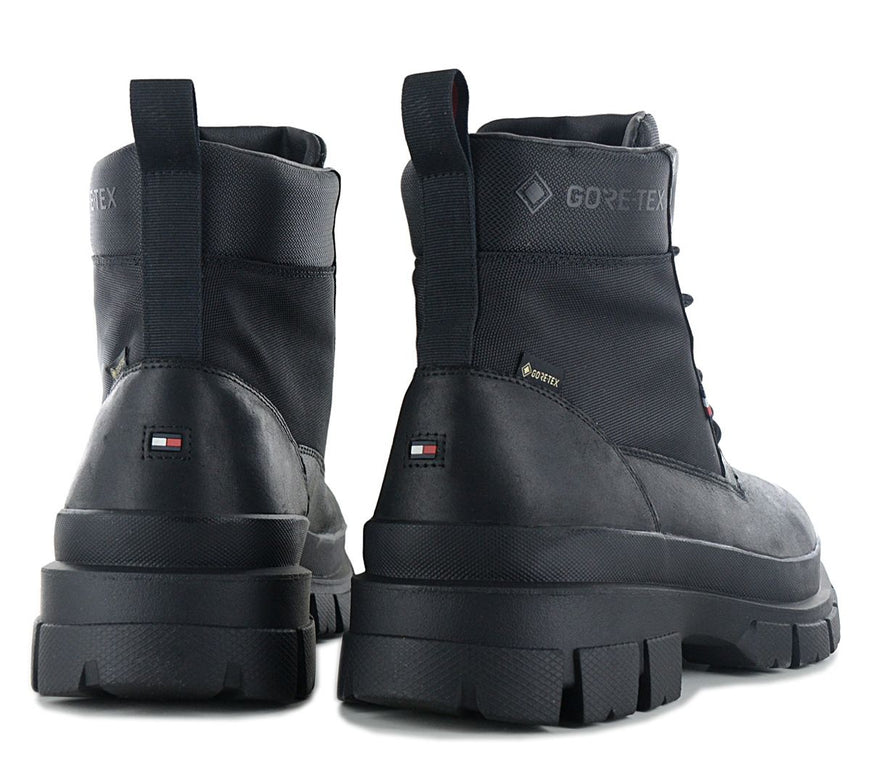 Tommy Hilfiger Chunky Leather Hybrid Boot GTX - GORE-TEX - Men's Boots Leather Black FM0FM03800-BDS