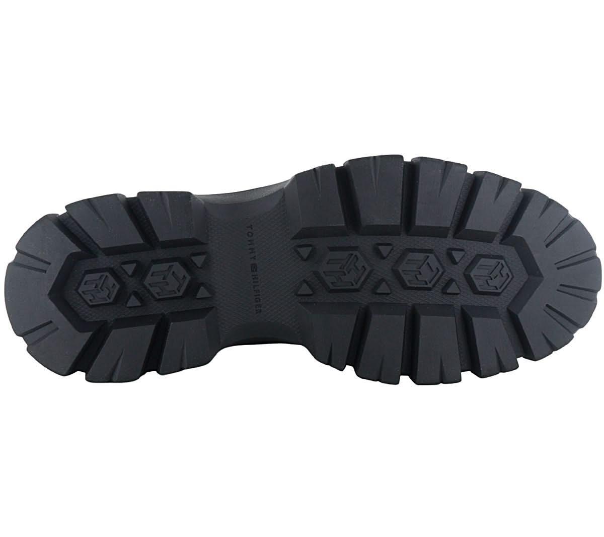 Tommy Hilfiger Chunky Leather Hybrid Boot GTX - GORE - TEX - Herren Stiefel Leder Schwarz FM0FM03800 - BDS - Brandstyle24