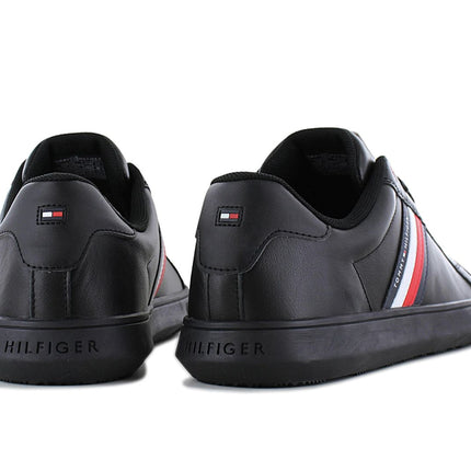 Tommy Hilfiger Essential Leather Cupsole - Zapatillas Hombre Piel Negro FM0FM04921-0GK