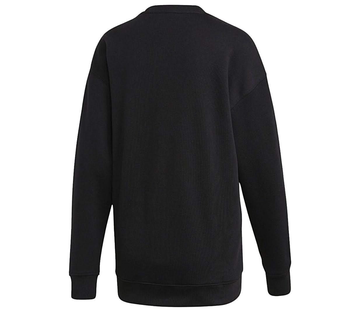 adidas Trefoil Crew - Damen Sweatshirt Pullover Baumwolle Schwarz FM3272 - Brandstyle24