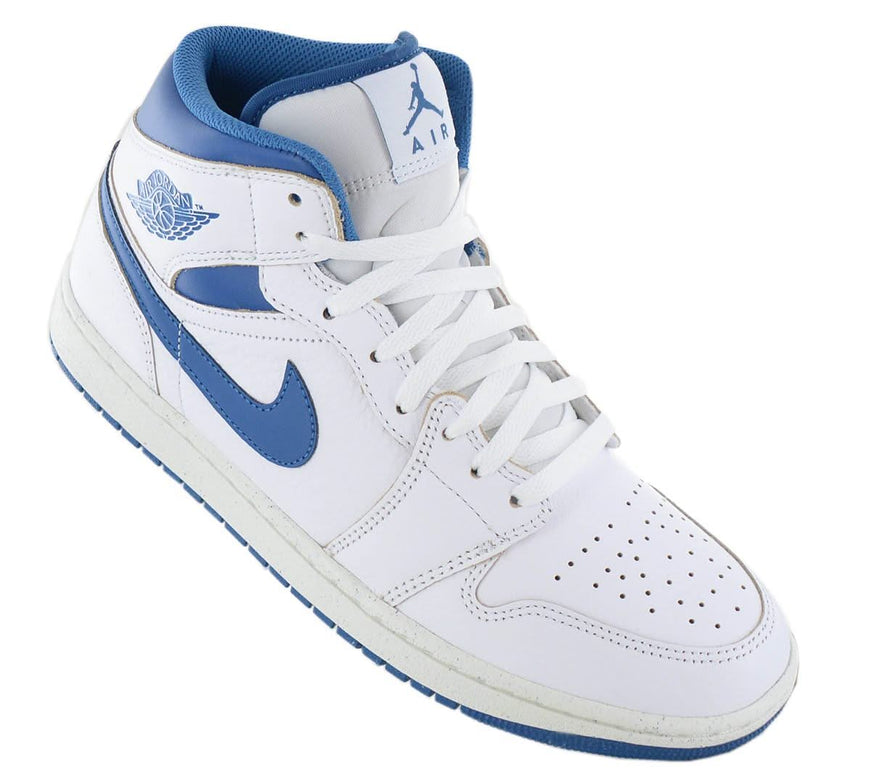 Air Jordan 1 Low SE - Herren Sneakers Schuhe Leder Weiß-Blau FN5215-141