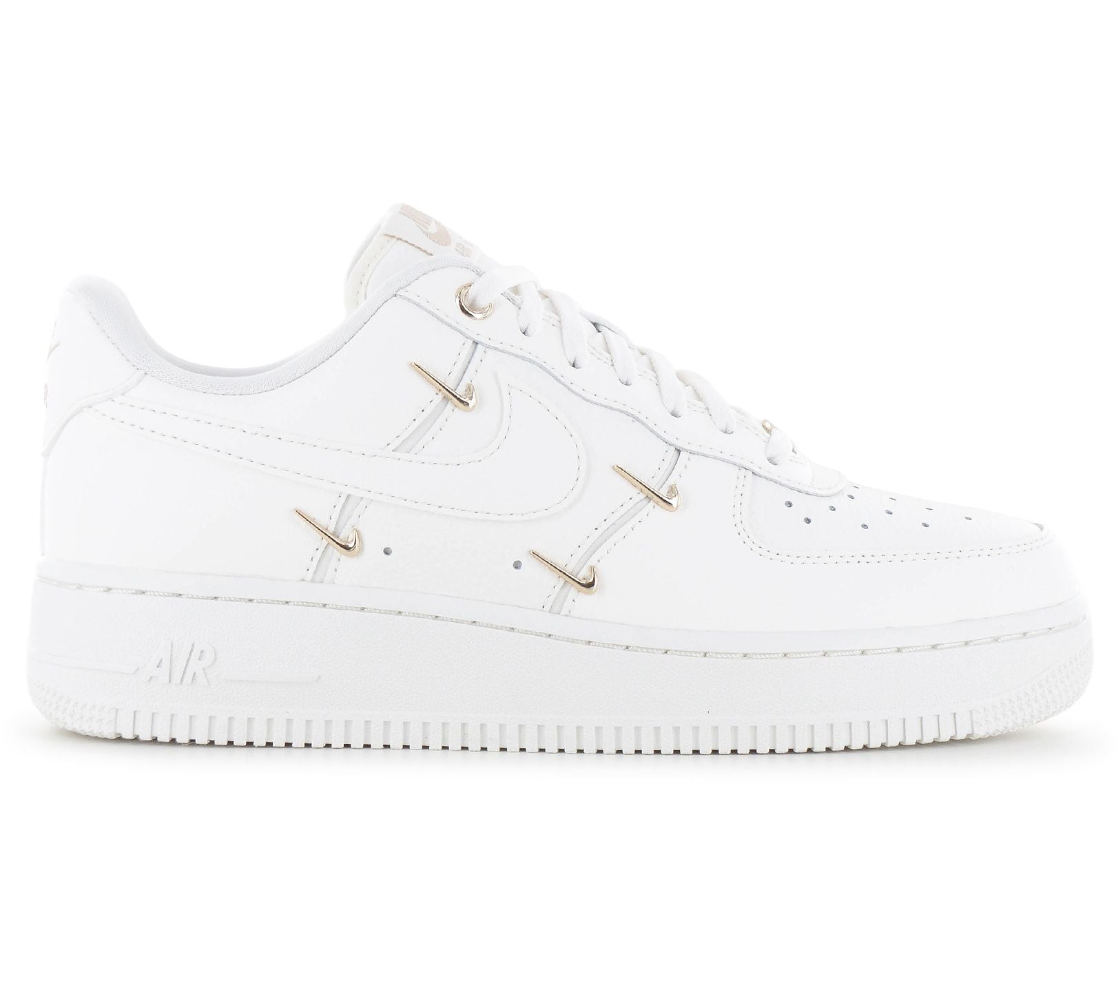 Nike Air Force 1 Low 07 LX - Gold Swooshes - Damen Sneakers Schuhe Weiß FV3654-111