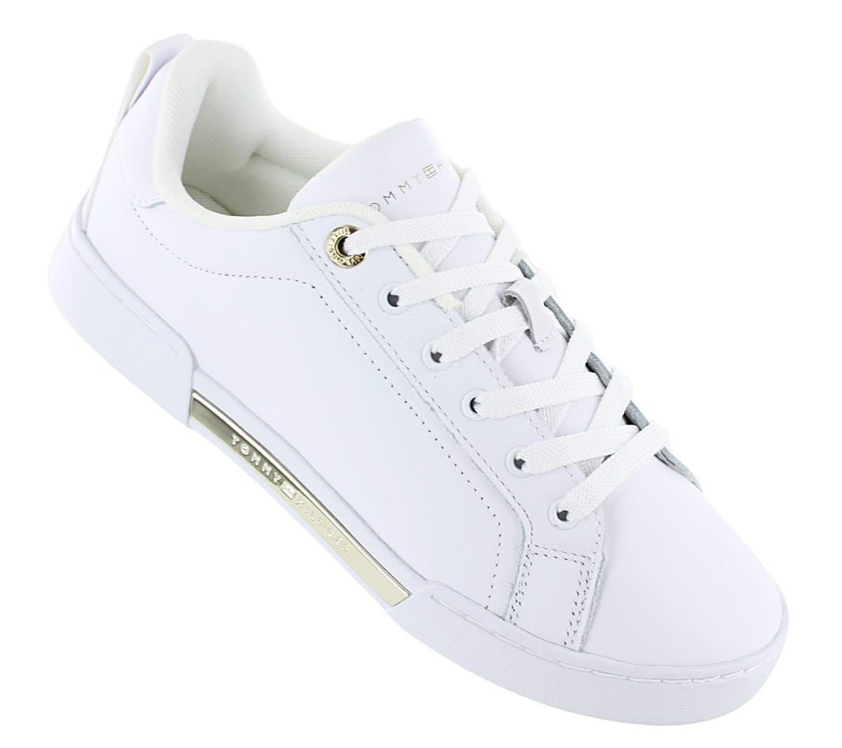 Tommy Hilfiger Chique Court Sneaker - Damen Schuhe Leder Weiß FW0FW07634 - YBS - Brandstyle24