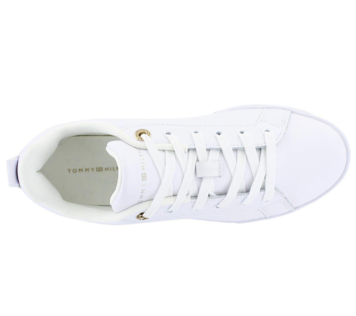 Tommy Hilfiger Chique Court Sneaker - Damen Schuhe Leder Weiß FW0FW07634 - YBS - Brandstyle24