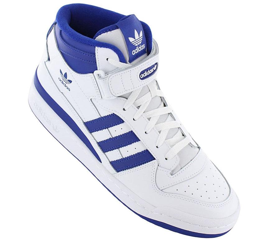 adidas Originals Forum Mid - Herren Sneakers Schuhe Leder Weiß-Blau FY4976