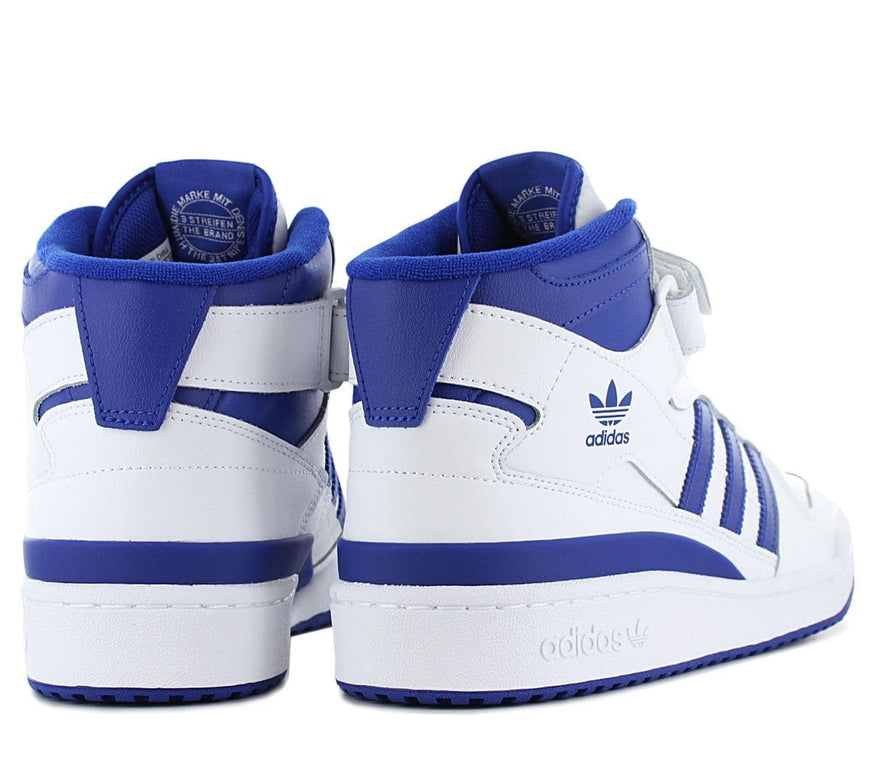 adidas Originals Forum Mid - Sneakers Heren Leer Wit-Blauw FY4976