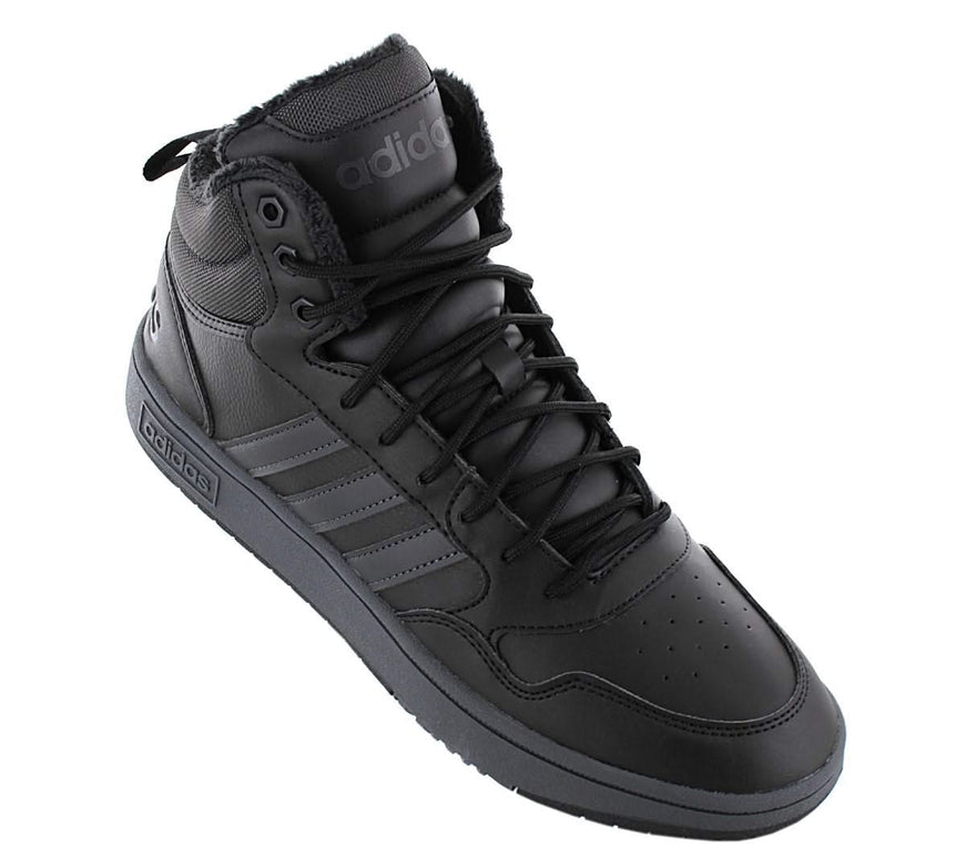 adidas Hoops 3.0 Mid WTR - Scarpe invernali da uomo Sneakers foderate Stivali Nere GW6421