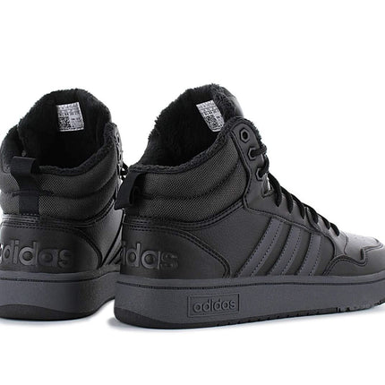 adidas Hoops 3.0 Mid WTR - Herren Winter Schuhe Gefüttert Sneaker Boots Schwarz GW6421