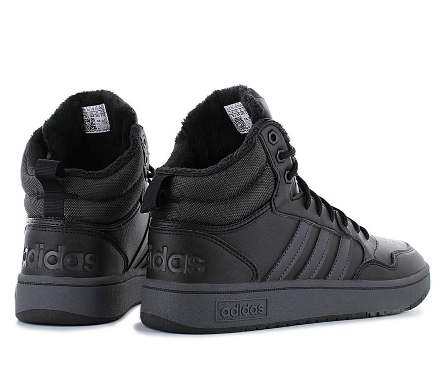 adidas Hoops 3.0 Mid WTR - Scarpe invernali da uomo Sneakers foderate Stivali Nere GW6421