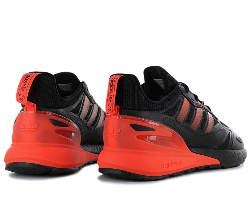 adidas Originals ZX 2K BOOST 2.0 - Herren Schuhe Schwarz-Rot GZ7735