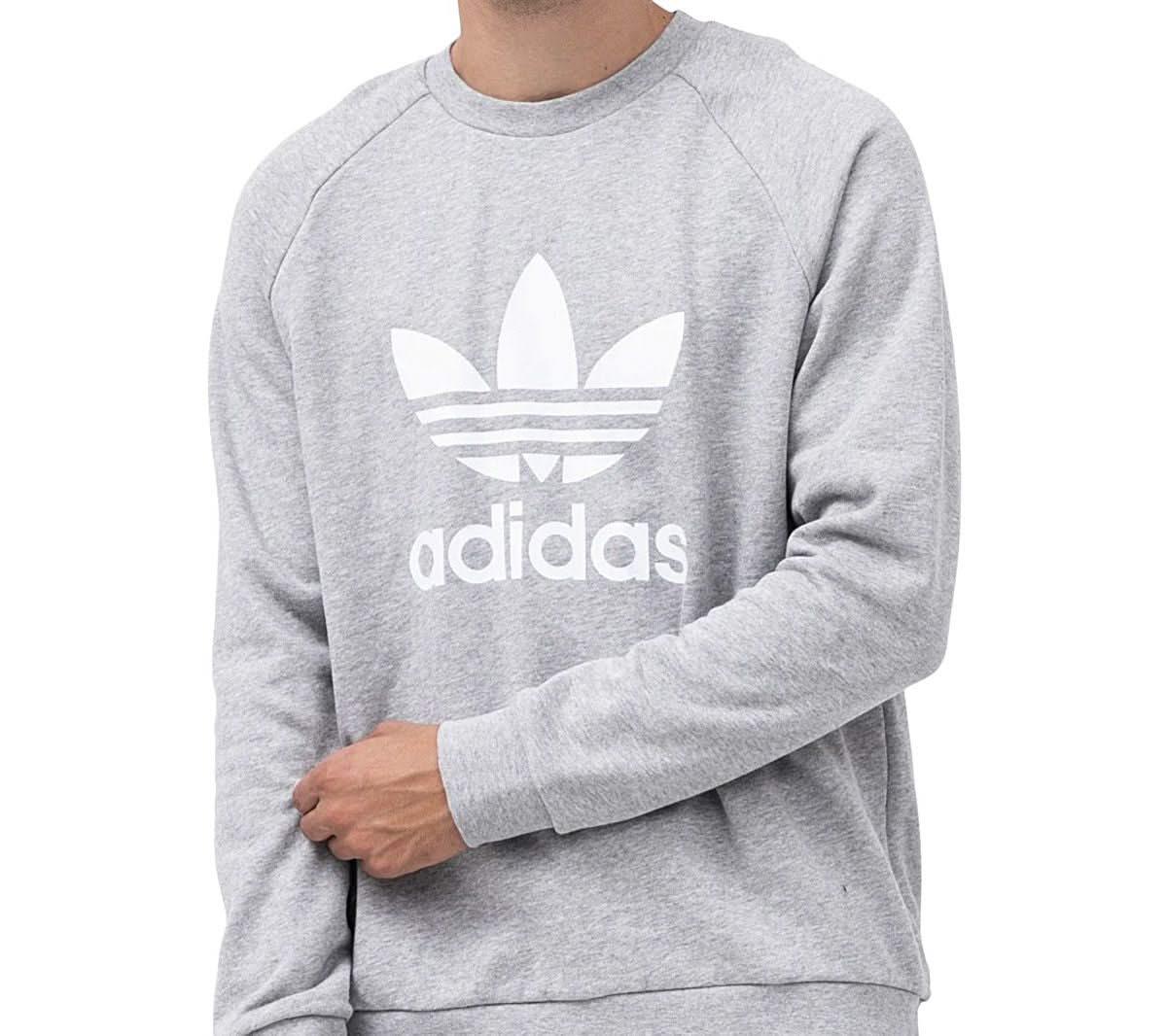 adidas adicolor Classics Trefoil Crew - Herren Pullover Sweatshirt Grau H06650 - Brandstyle24