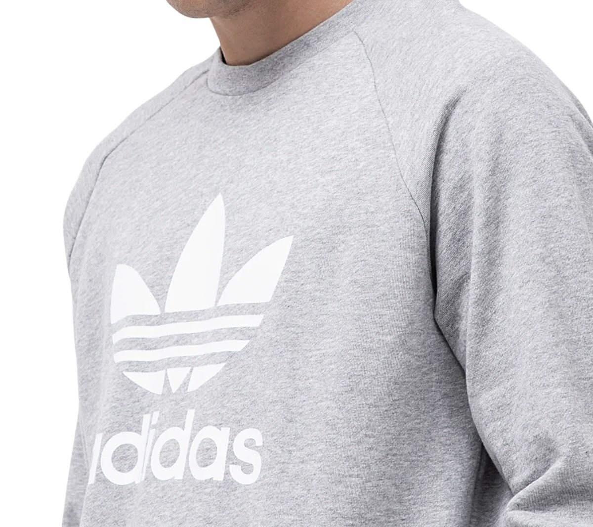 adidas adicolor Classics Trefoil Crew - Herren Pullover Sweatshirt Grau H06650 - Brandstyle24