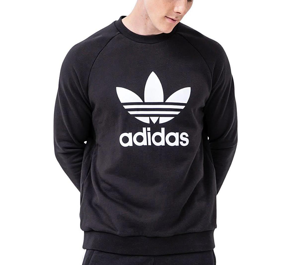 adidas adicolor Classics Trefoil Crew - Herren Pullover Sweatshirt Schwarz H06651 - Brandstyle24
