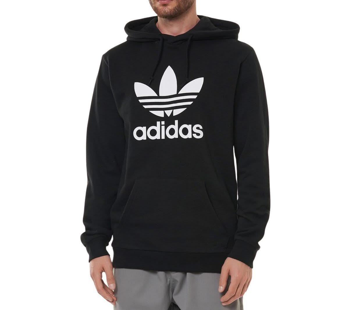 adidas Adicolor Classics Trefoil Hoodie - Herren Kapuzenpullover Pullover Schwarz H06667 - Brandstyle24