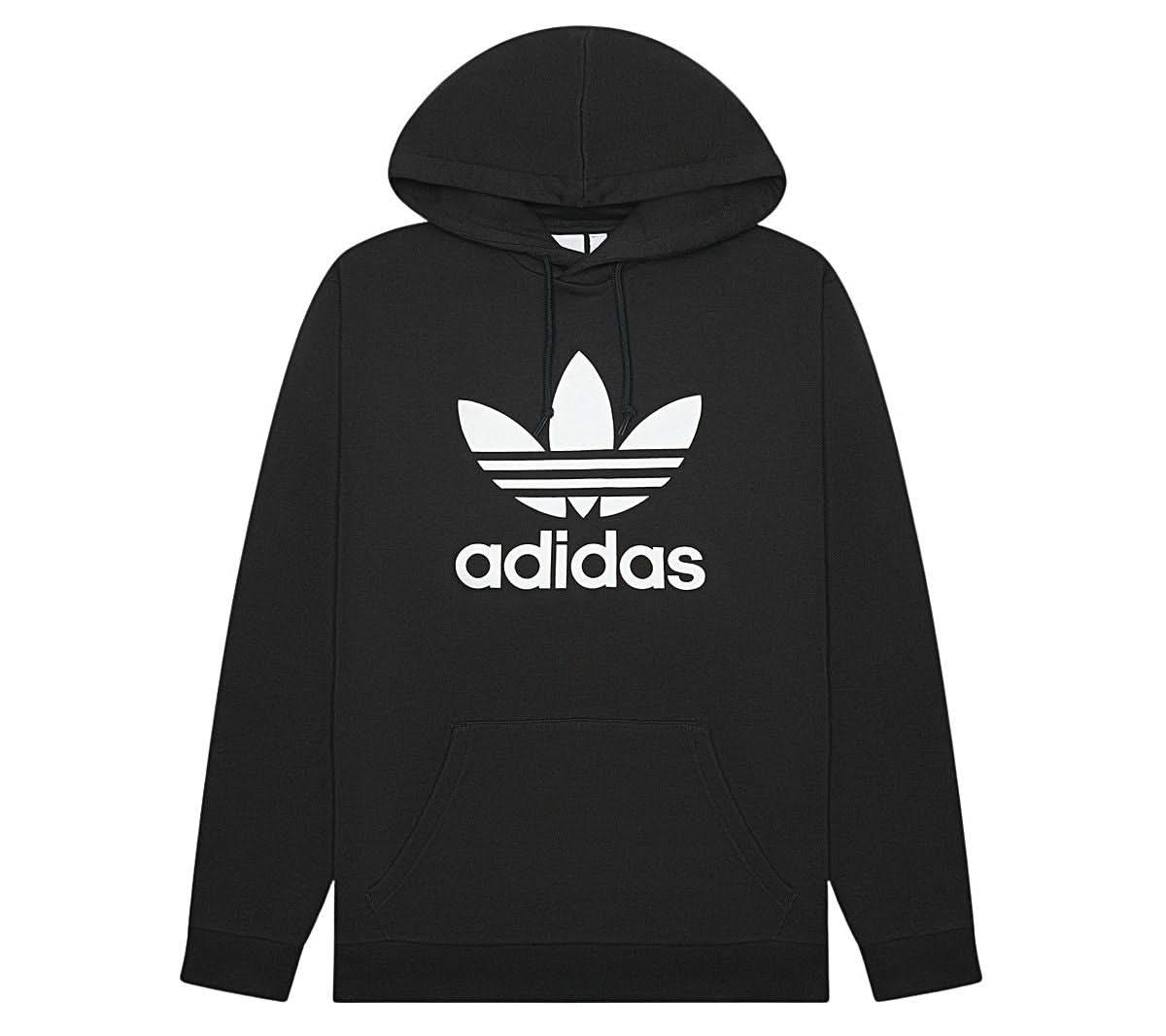 adidas Adicolor Classics Trefoil Hoodie - Herren Kapuzenpullover Pullover Schwarz H06667 - Brandstyle24