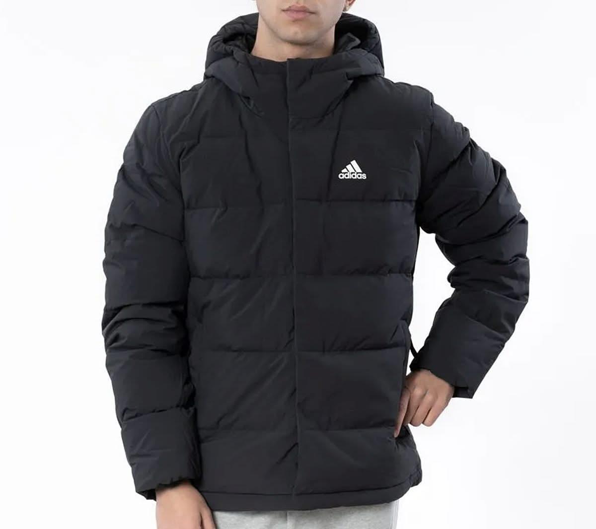 adidas Helionic Hooded Daunenjacke - Herren Jacke Schwarz HG8751 - Brandstyle24