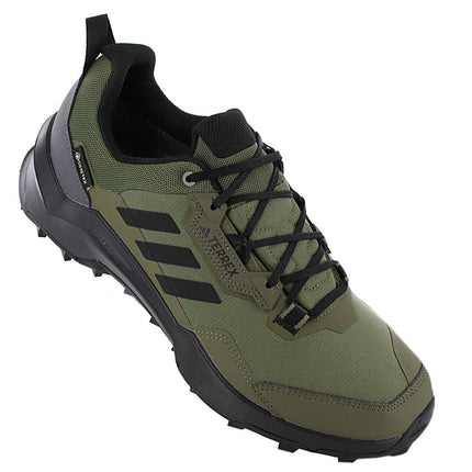 adidas TERREX AX 4 GTX - GORE-TEX - Herren Wanderschuhe Trekking Schuhe Olive-Grün HP7400