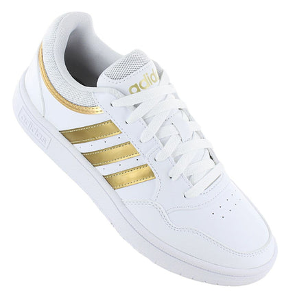 adidas HOOPS 3.0 Low - Klassieke damesschoenen wit-goud HP7972
