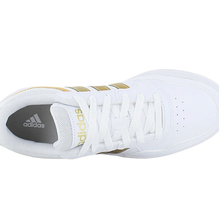 adidas HOOPS 3.0 Low - Klassieke damesschoenen wit-goud HP7972