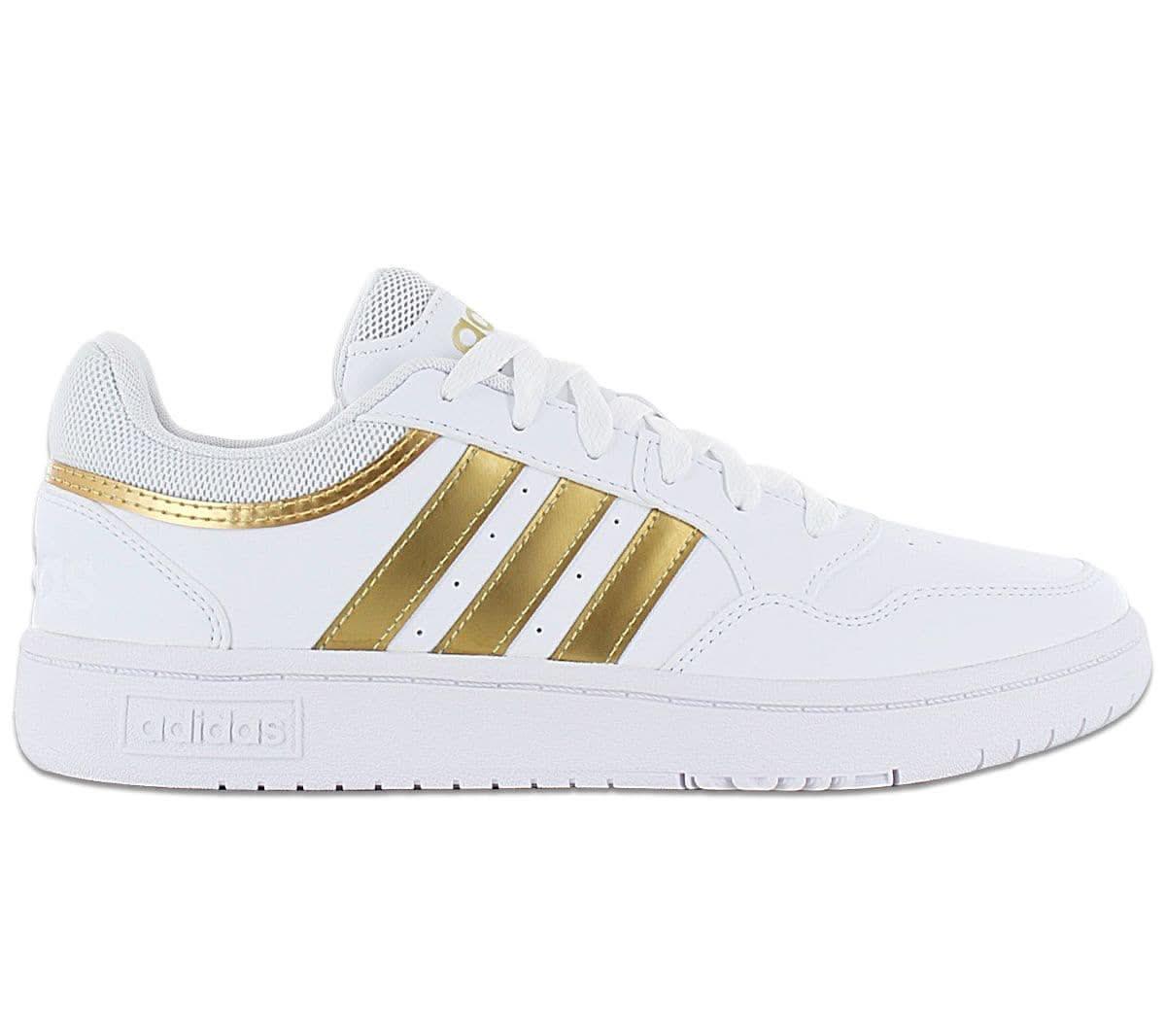 adidas HOOPS 3.0 Low - Damen Classic Schuhe Weiß - Gold HP7972 - Brandstyle24