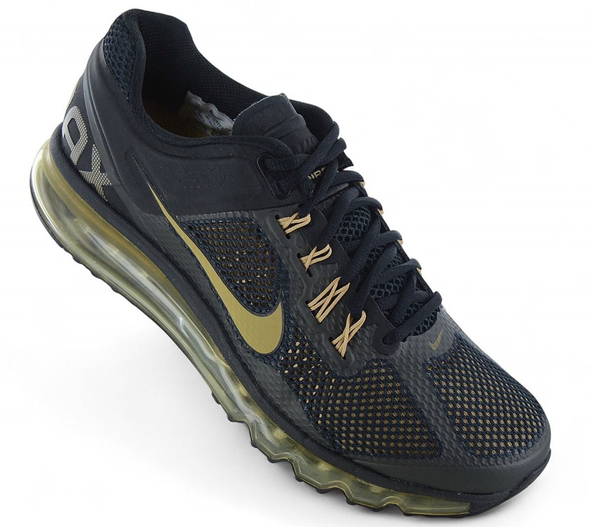 Nike Air Max 2013 - Herren Sneakers Schuhe Schwarz - Gold HQ1927 - 001 - Brandstyle24