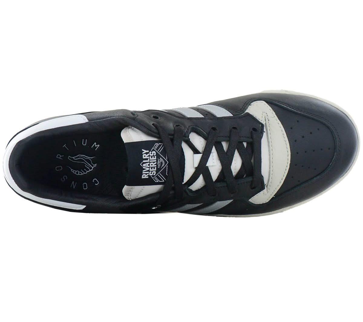 adidas Originals Rivalry Low Consortium - Sneakers Schuhe Leder Schwarz ID7389 - Brandstyle24