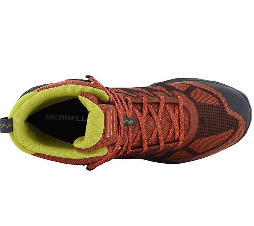 Merrell Speed Eco Mid WP Waterproof - Chaussures de randonnée pour hommes Bottes de trekking Orange J037545