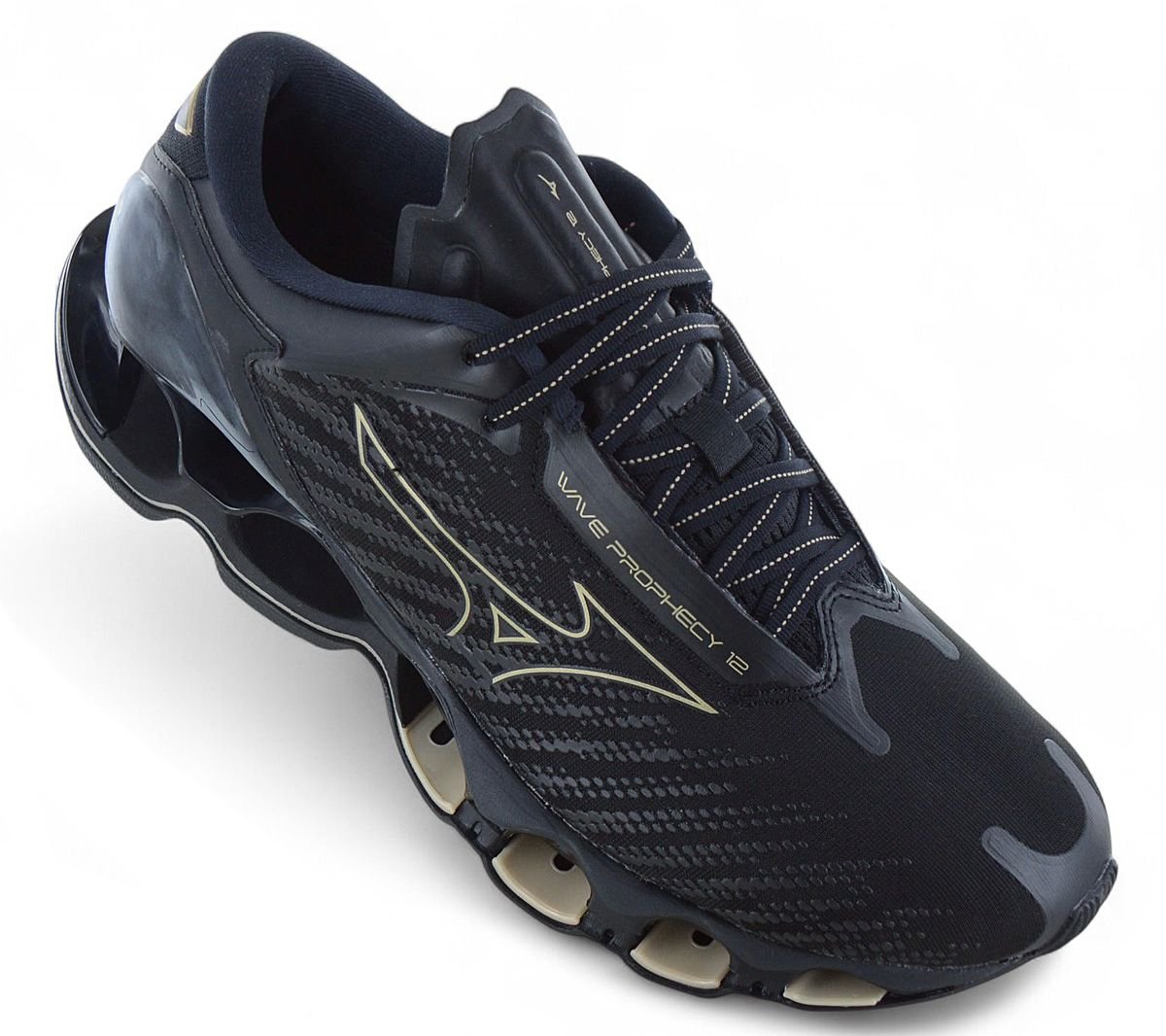 Mizuno WAVE PROPHECY 12 - Herren Sneakers Laufschuhe Schwarz J1GC238333 - Brandstyle24