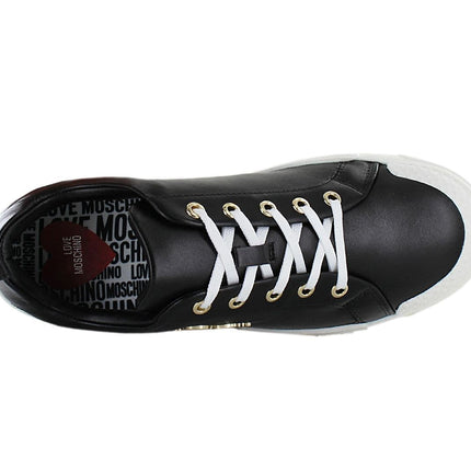 LOVE MOSCHINO Sneakers Cuir - Chaussures Femme Cuir Noir JA15625G0EIA0000