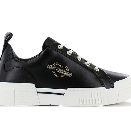 LOVE MOSCHINO Sneakers Leather - Damen Schuhe Leder Schwarz JA15625G0EIA0000