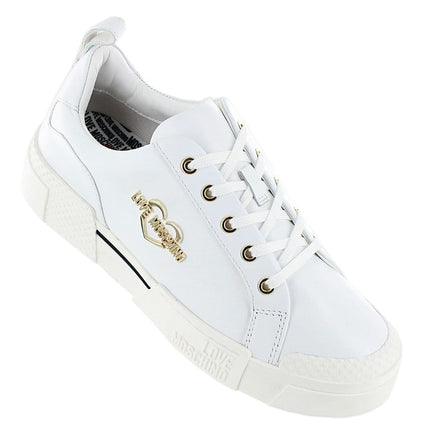 LOVE MOSCHINO Sneakers Leather - Women Shoes White JA15625G0EIA0100