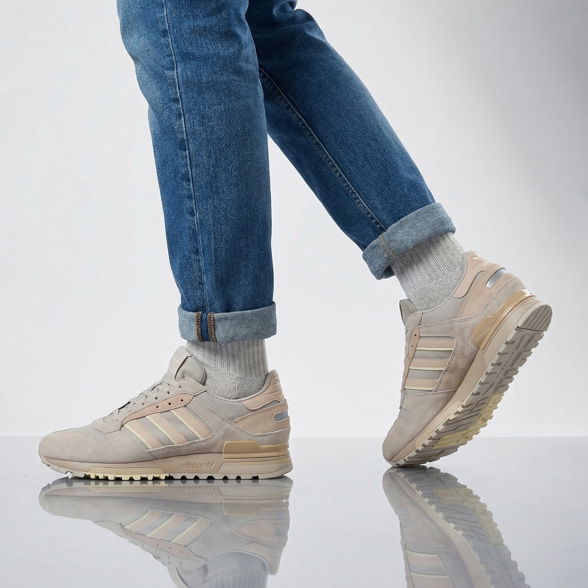 adidas Originals ZX 600 - Herren Schuhe Sneakers Beige JR8739