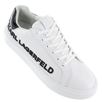 Karl Lagerfeld Maxi Kup - Chaussures Femme Sneaker Cuir Blanc KL62210-010