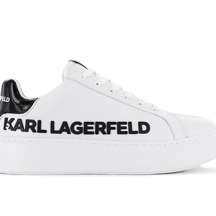 Karl Lagerfeld Maxi Kup - Damen Schuhe Sneaker Leder Weiß  KL62210-010