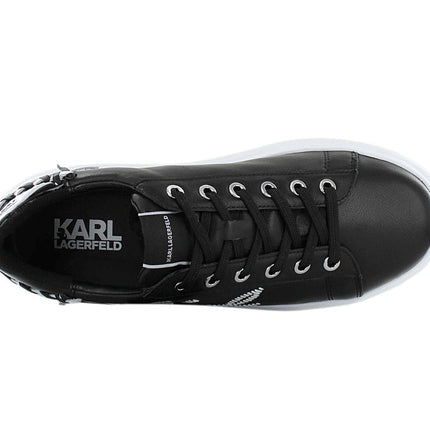 Karl Lagerfeld Kapri Whipstitch - Damen Schuhe Sneaker Leder Schwarz KL62572-000