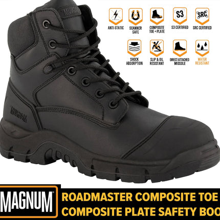 MAGNUM Roadmaster S3 CT CP - Men's safety boots safety shoes leather black M801231-021