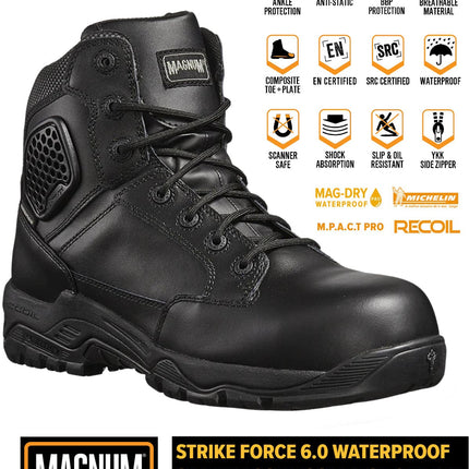 MAGNUM Strike Force 6.0 Leather S3 - Veiligheidslaarzen Heren Veiligheidsschoenen Zwart M801550-021