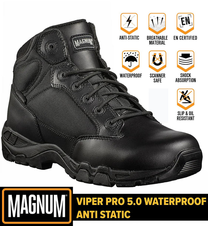 MAGNUM VIPER PRO 5.0 WP - Herren Einsatz Stiefel Chukka Boots Schwarz M810041-021