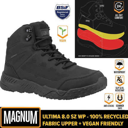 MAGNUM Ultima 6.0 WP - Impermeabili - Scarpe da combattimento da uomo Stivali Nere M810056-021