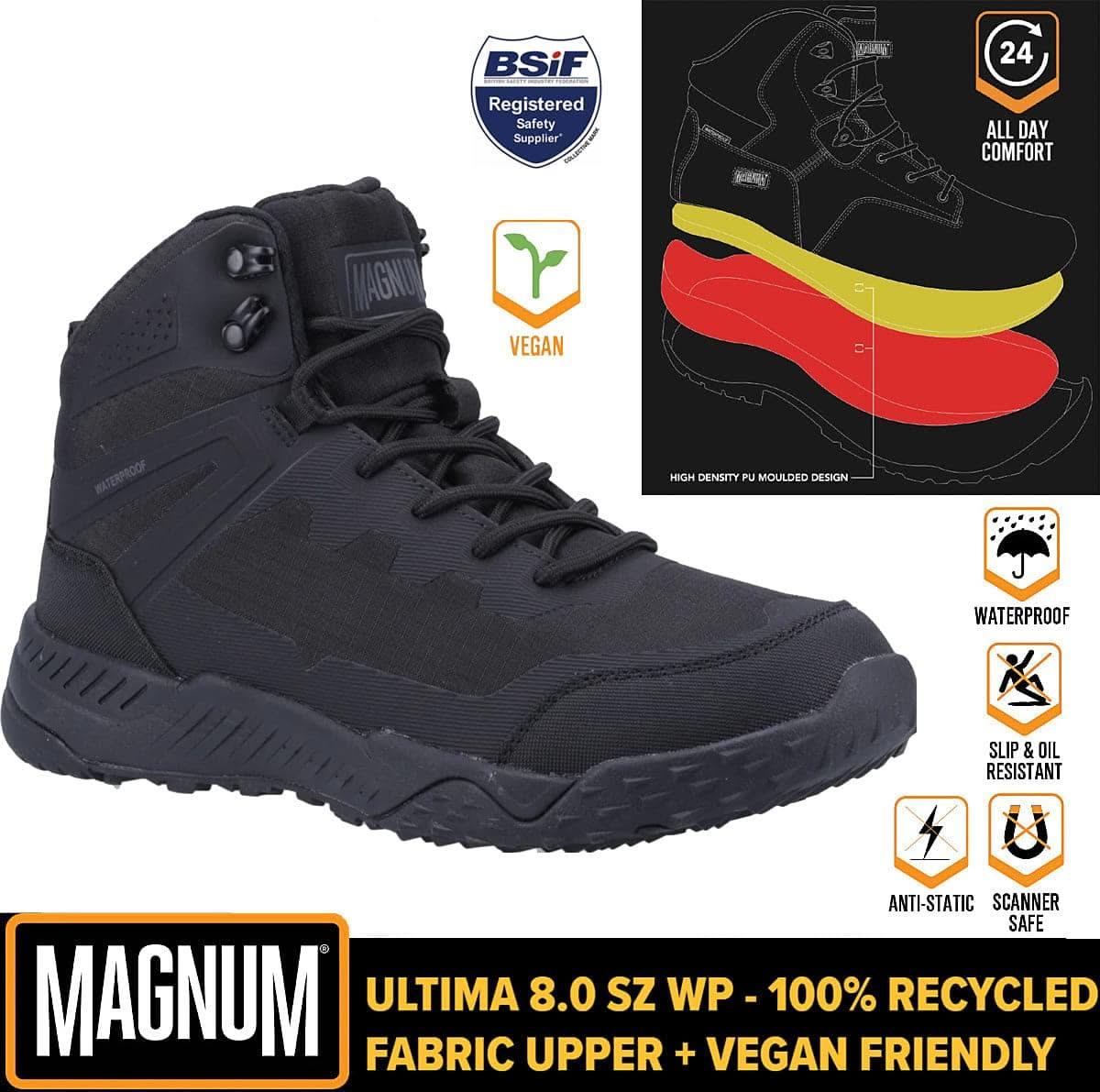 MAGNUM Ultima 6.0 WP - Waterproof - Herren Einsatz Schuhe Schwarz - Grau M810056 - 051 - Brandstyle24