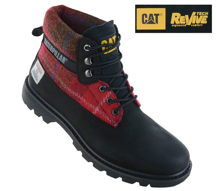 CAT Caterpillar Colorado 2.0 Harris Tweed Boots - Stiefel Leder Schwarz P111324