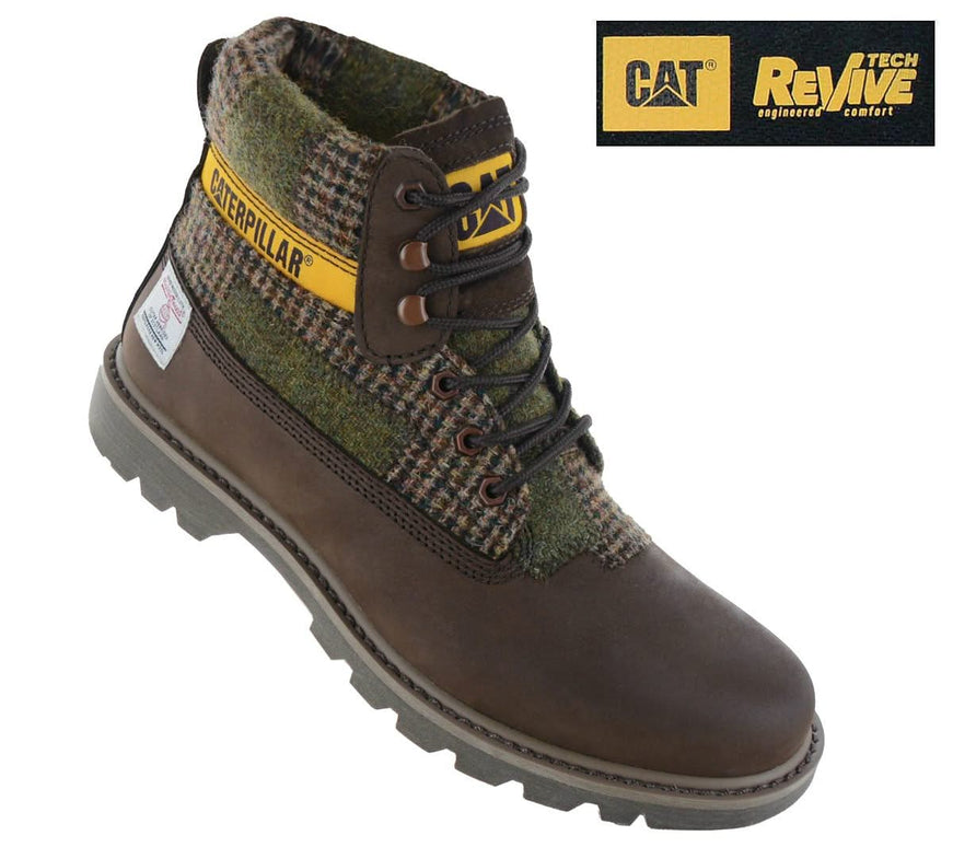 CAT Caterpillar Colorado 2.0 Harris Tweed Boots - Stiefel Leder Braun P111325